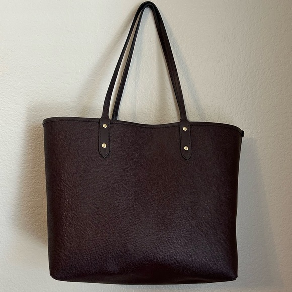 Coach Reversible City Tote Signature Canvas Khaki Multi Floral Print Bag - Picture 16 of 16